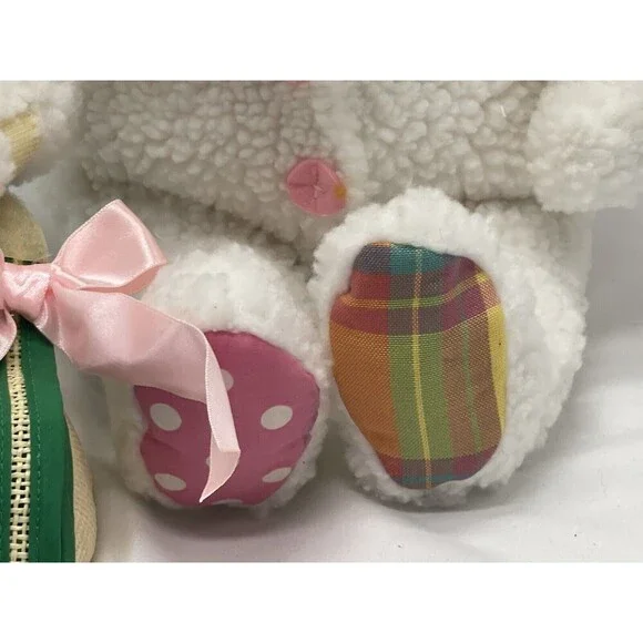 Winnie the Pooh 21" Plush White Easter Bunny & Basket Walt Disney Stuffed Animal - Picture 3 of 15